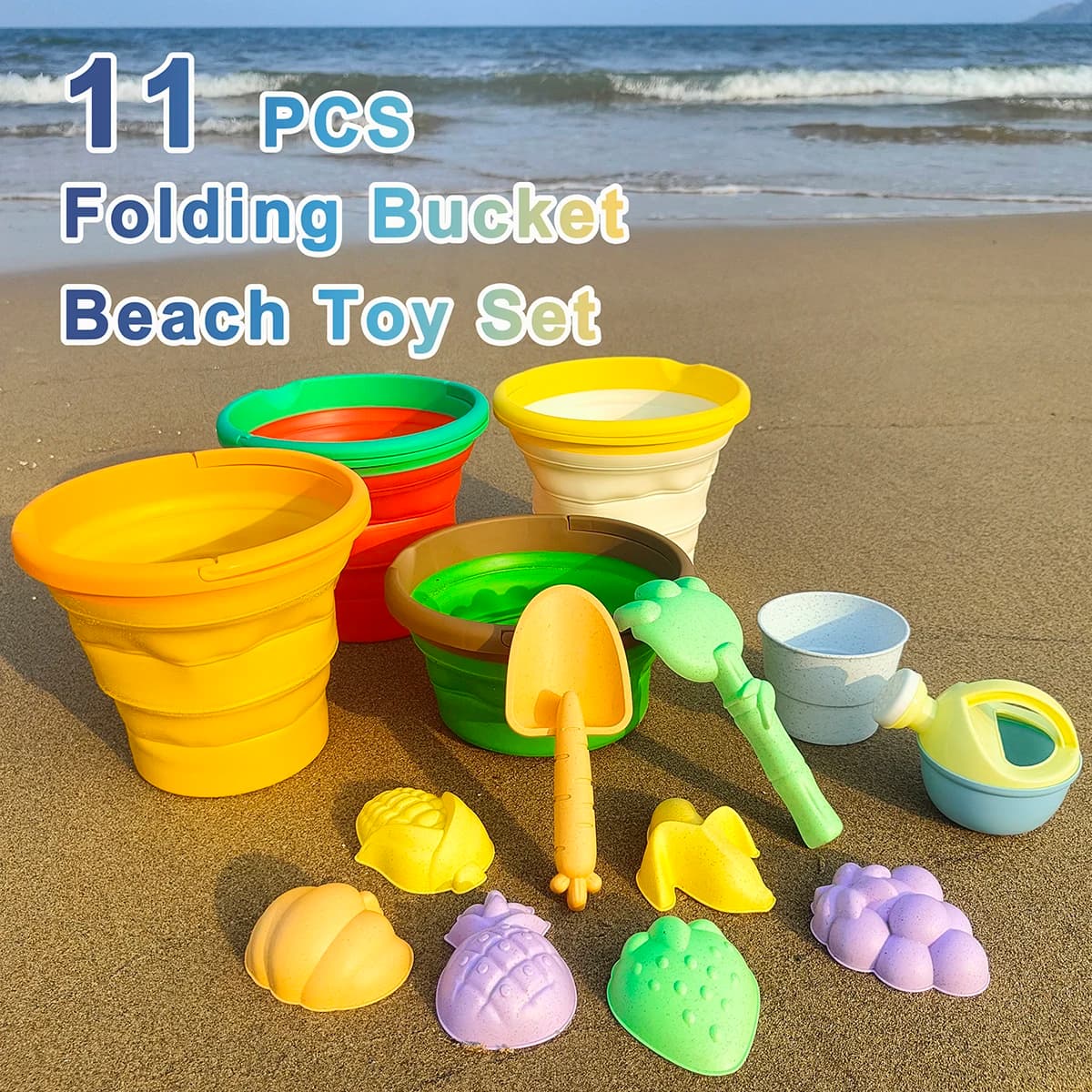 1/11PCS Bambini Frutta Giocattolo Da Spiaggia Giochi Estivi All'aperto Gioco di Sabbia Secchio Bottiglia di Irrigazione Pala Per Bambini Strumento di Acqua Regalo (colore casuale)