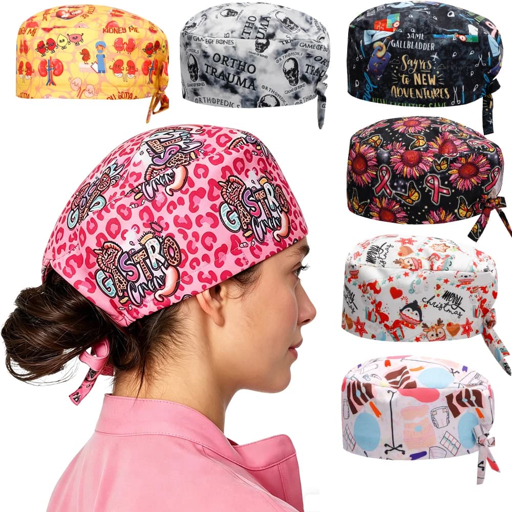Cappello da Infermiere 2026 Unisex ad Asciugatura Rapida, Berretto da Lavoro per Medici, Regolabile per Capelli Corti, Cappelli Chirurgici F1337