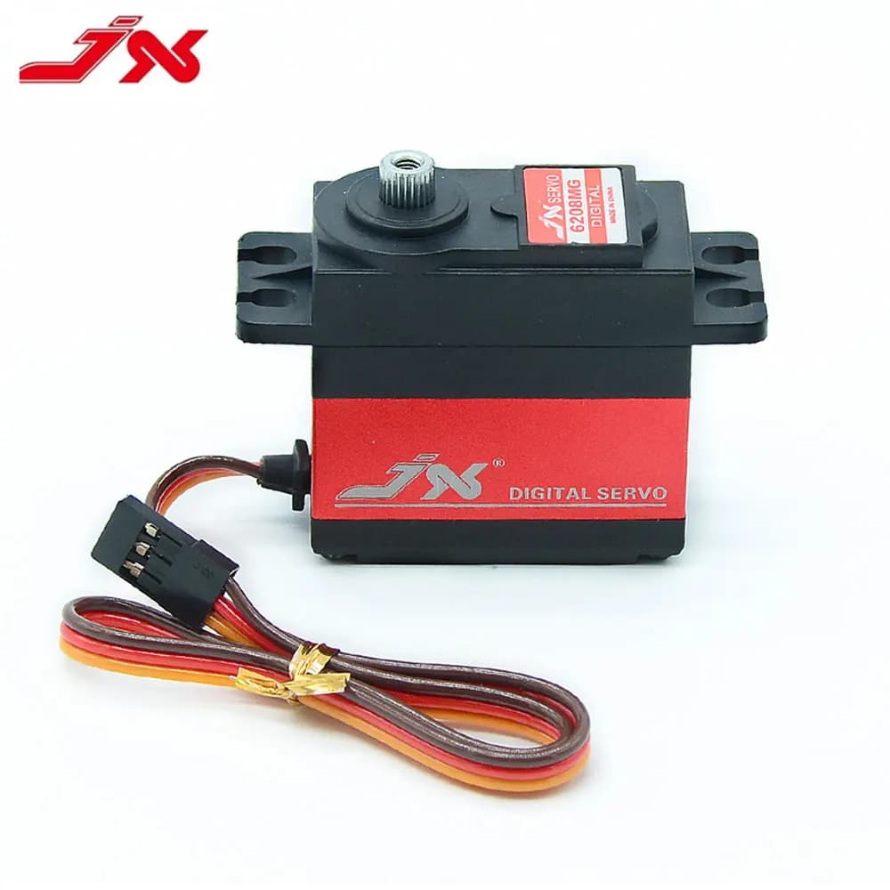 JX Servo PDI-6208MG Servomotore standard coreless digitale ad alta velocità da 8 kg con ingranaggi metallici da 120 gradi per modello di auto RC