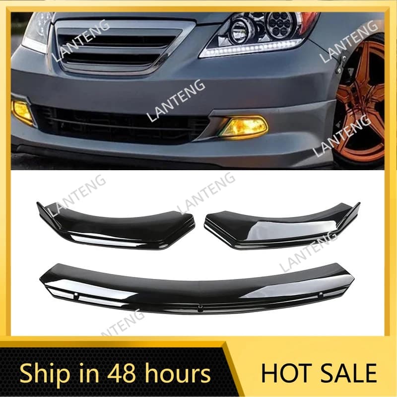 Car Front Bumper Cover Lip Spoiler Splitter Carbon fiber For H0nda Odyssey Diffuser Guard Trim Body Kit Protector