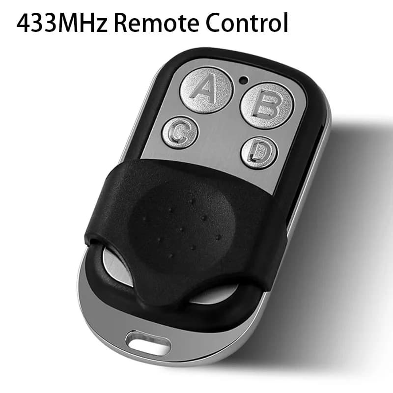 Duplicatore di copia intelligente 433 MHz Trasmettitore di telecomando con pulsante in metallo ABCD / Blocco Sblocco Telecomando per apriporta garage a 4 pulsanti