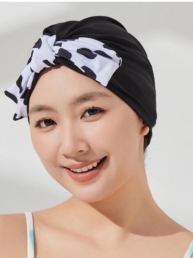 Women's Large Swimwear Without Laces, Eye Protection, Black, Fashion, Cute, Fabric, for Long Hair