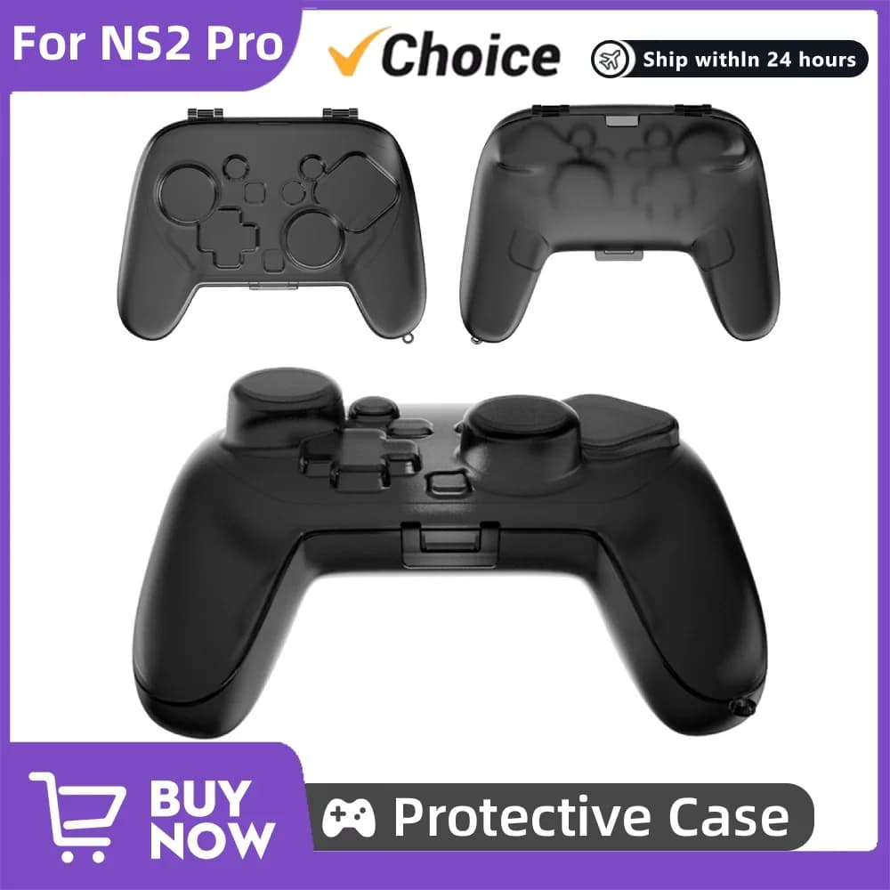 Custodia Protettiva Rigida Trasparente Antiurto per Controller Gamepad Switch 2 Pro - Accessorio Grip Gaming