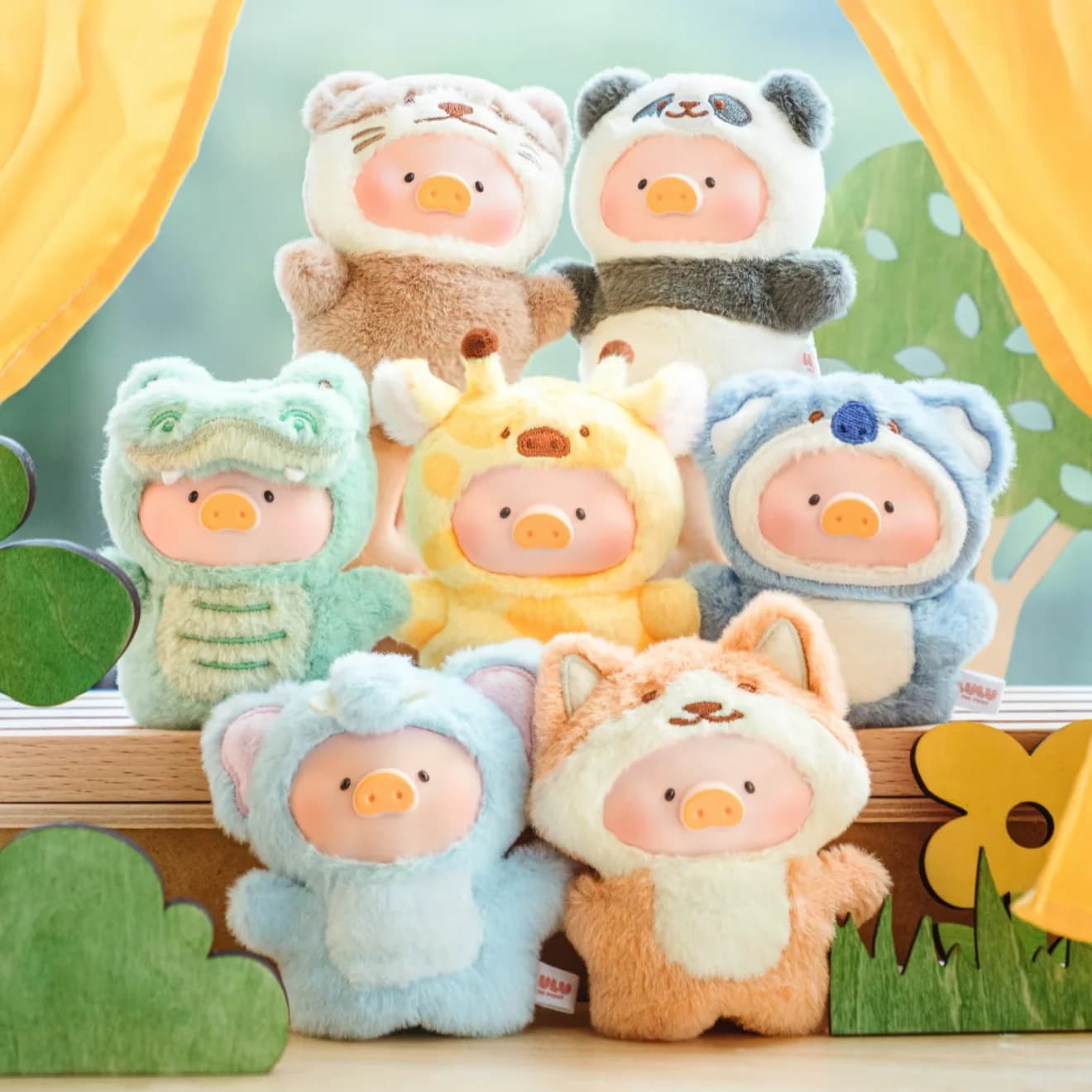 LuLu The Piggy Animal Party Vinile Peluche Scatola Cieca Ragazza Regalo Simpatiche Figure Anime Ciondolo per Bambole a Forma di Animale Scatola Misteriosa