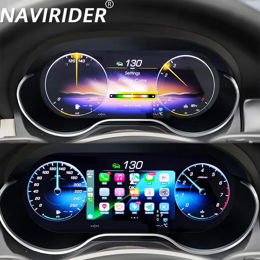 12.3 inch LCD Screen Dashboard Update Kit for Mercedes Benz Class A GLA CLA W176 X156 Smart Cluster Tachymeter Tool Display