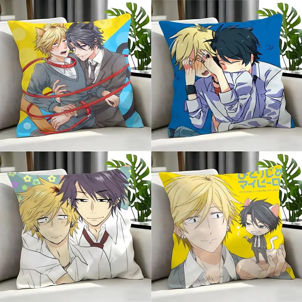 Anime HHitorijime My Hero Cushion Cover Cushion Cover Set 4Pcs 50x50 45x45 40x40 Pillowcase Decorative Sofa Home Decor