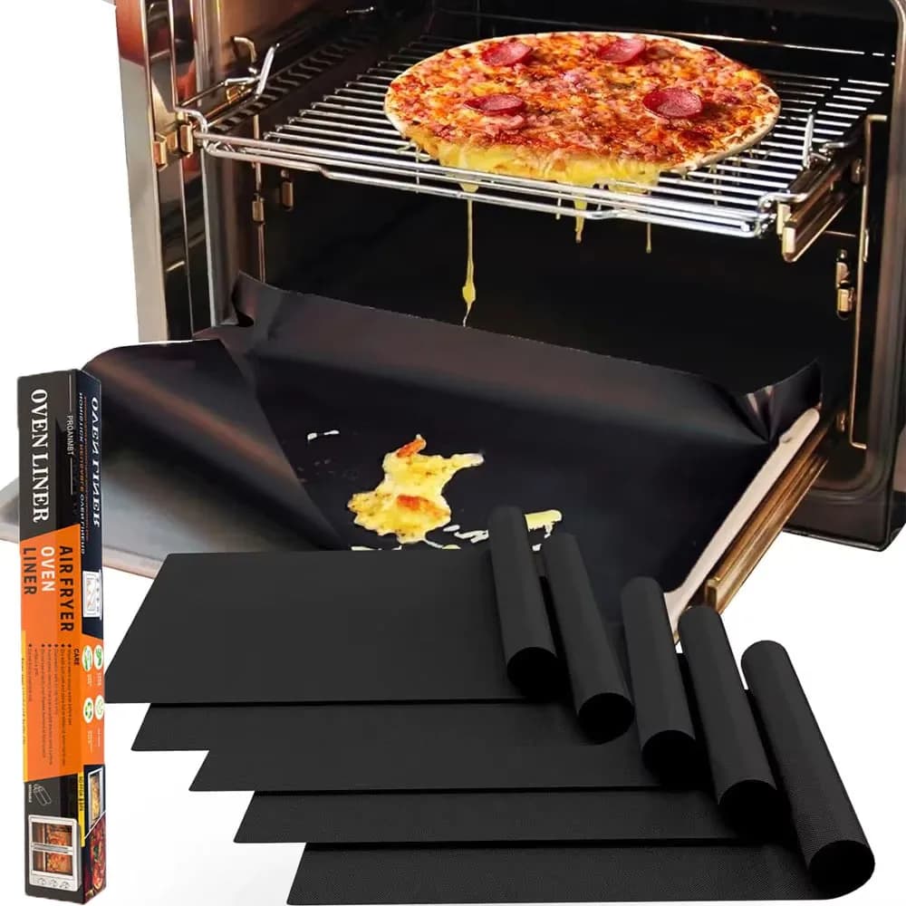 Tappetini per barbecue Fodere inferiori per forno Tappetini da forno antiaderenti riutilizzabili Tappetini protettivi per feste all'aperto Utensili da cucina Tappetini per griglia resistenti al calore