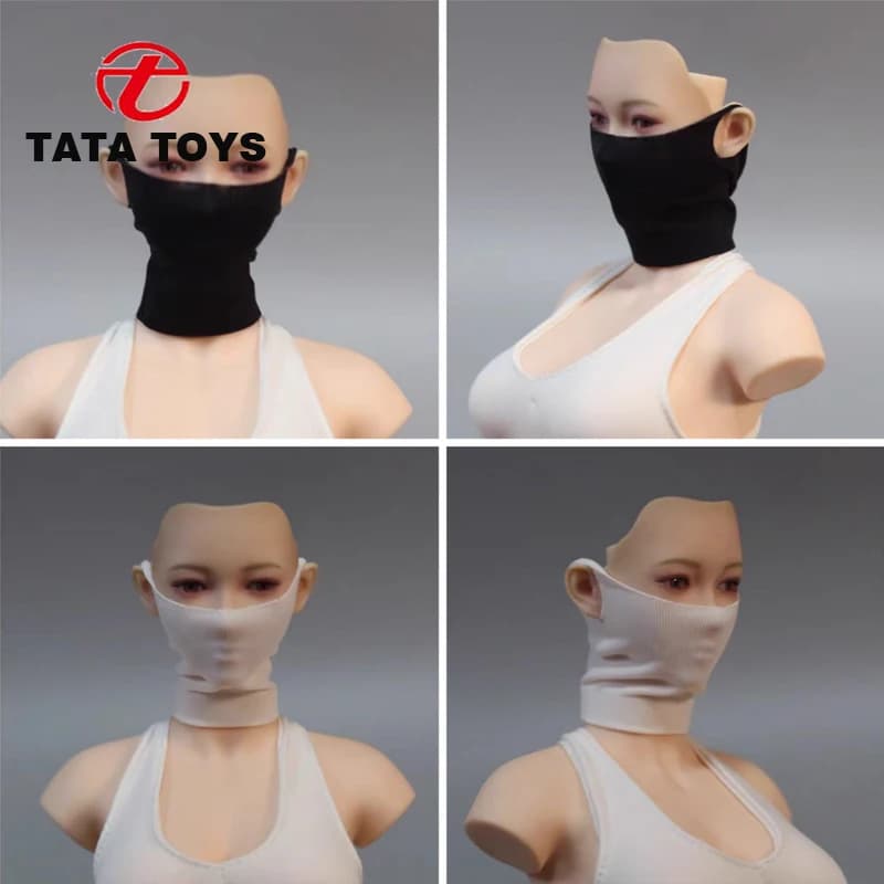 Maschera facciale in seta ghiacciata per bambole femminili in scala 1/6, adatta per action figure da 12'' PH TBL AT201.