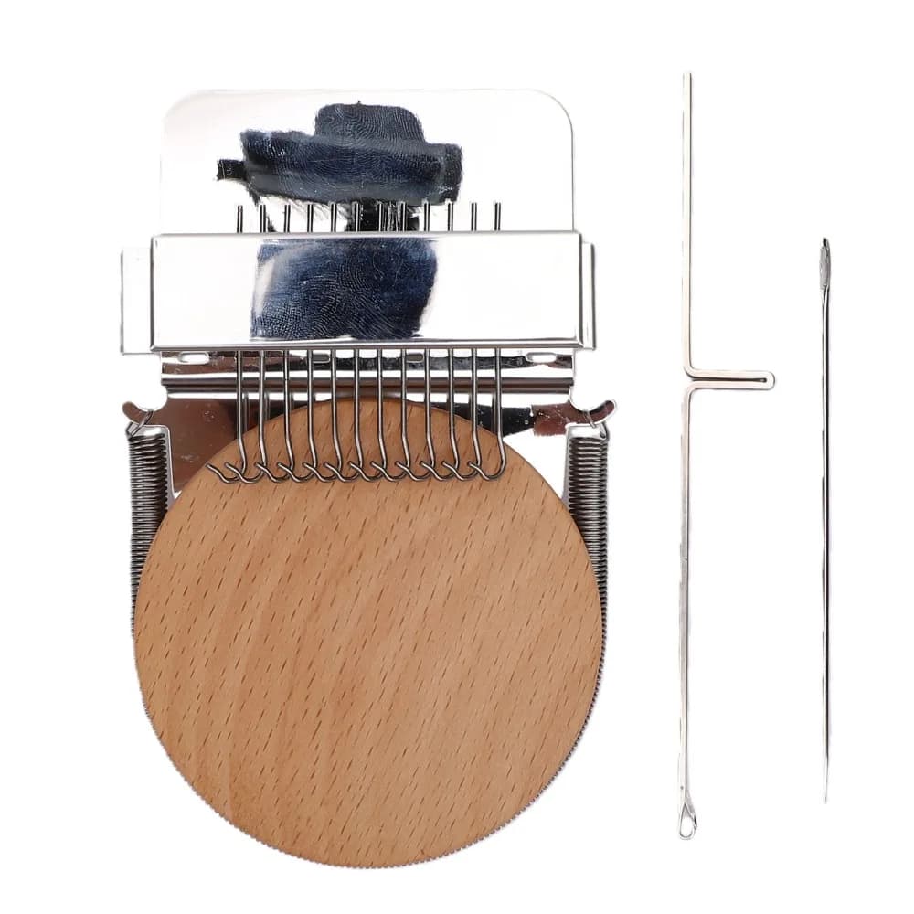 3pcs 12 Metal Crochet Hooks Darning Loom Stainless Steel Compact Design Patch Weaving Machine Small Speedweave 12 Needle