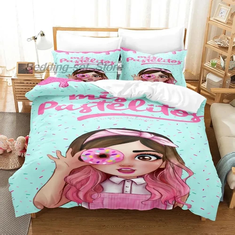 Mis Pastelitos Bed linen Set Single Twin Full Queen King Size Children's Bed Set Adult Bedding Set Bedding Set Set Bed linen Set Soul 3D
