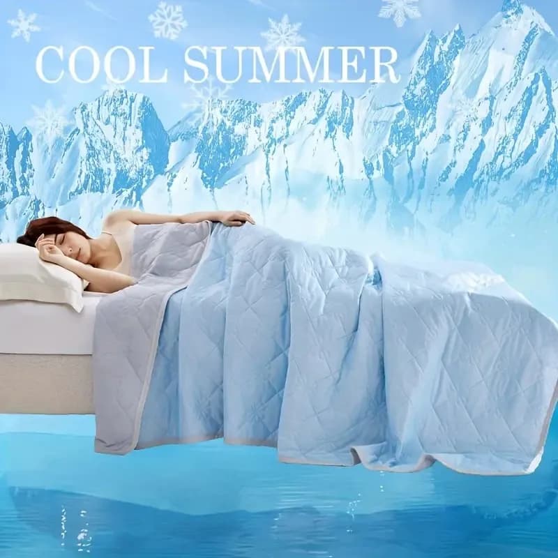 1pc Grande coperta rinfrescante Biancheria da letto estiva morbida e leggera su entrambi i lati, buona per il dormiente caldo, REFRIGINAZIONE QUICKLY ALL SEASON