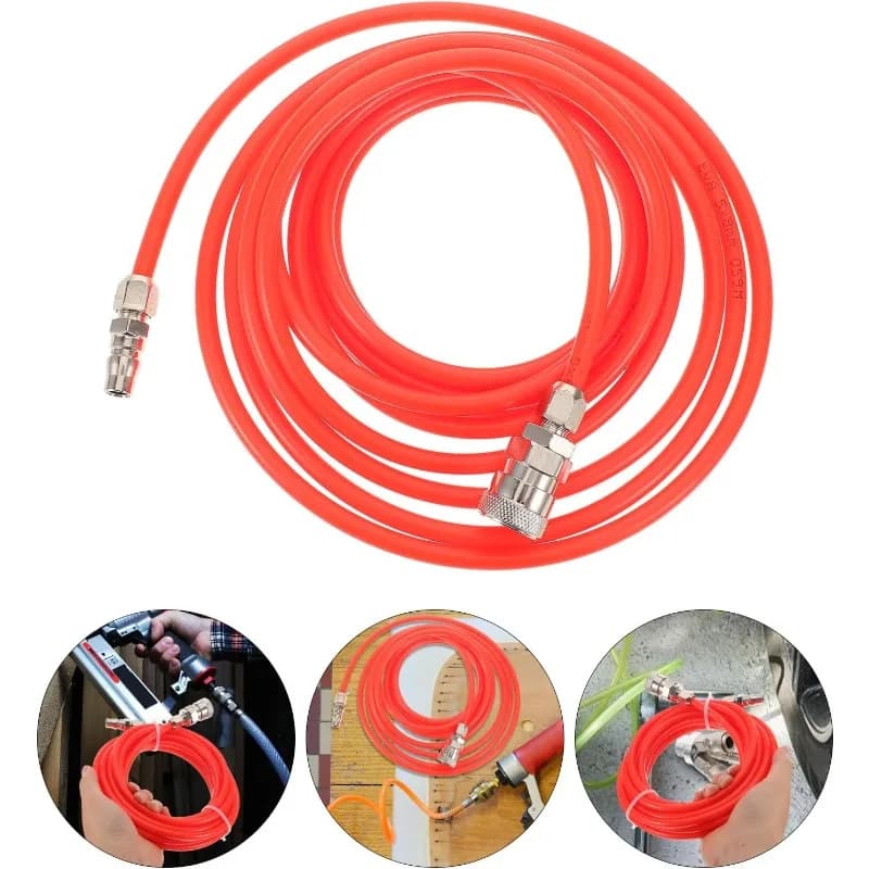 Air compressor resistant pipe with quick connector – Ideal for tools, garden equipment and more