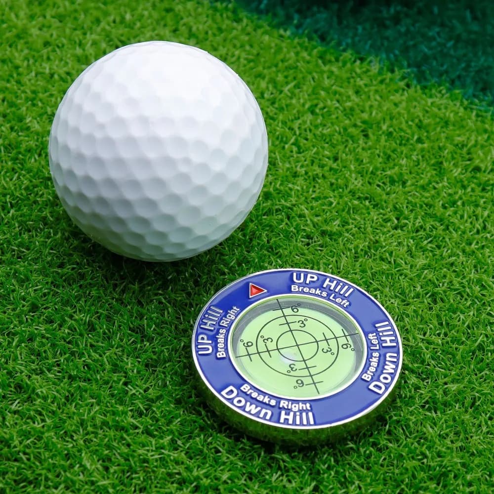 Golf Green Slope Reader Level Marker Double-sided Ball Mark Bubble Level Reading Tool Putting Green Reading Training Accessory