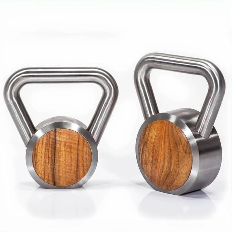 Light luxury walnut solid wood kettlebell stainless steel fitness equipment