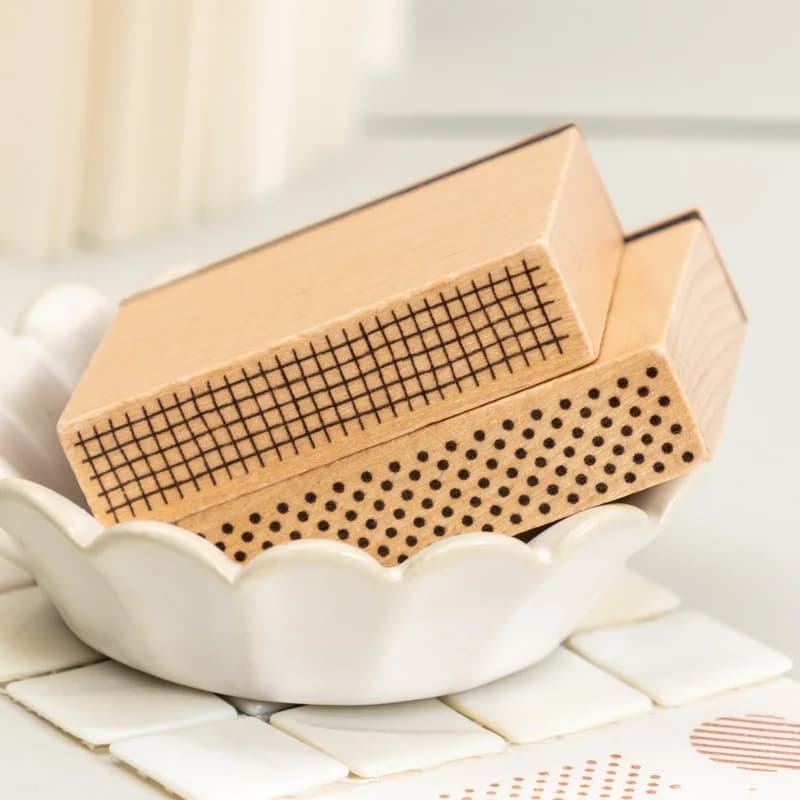 JIANQI Geometric Aesthetics Wooden Rubber Stamps Sets Diy Rubber Stamp For Card Making Scrapbooking supplies