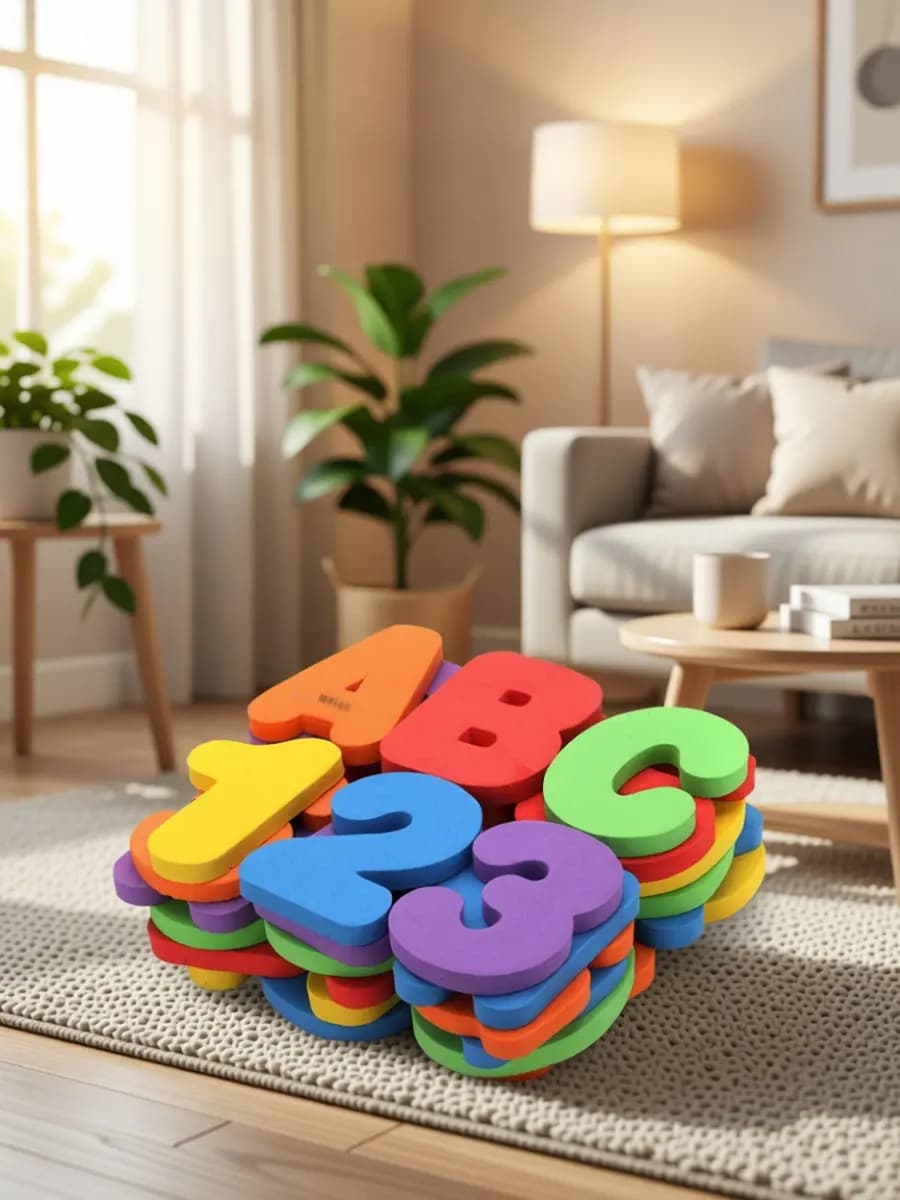 36Pcs Bath Safe Premium Educational Floating Kids Learning Set for Bath Time and Early Skills Development