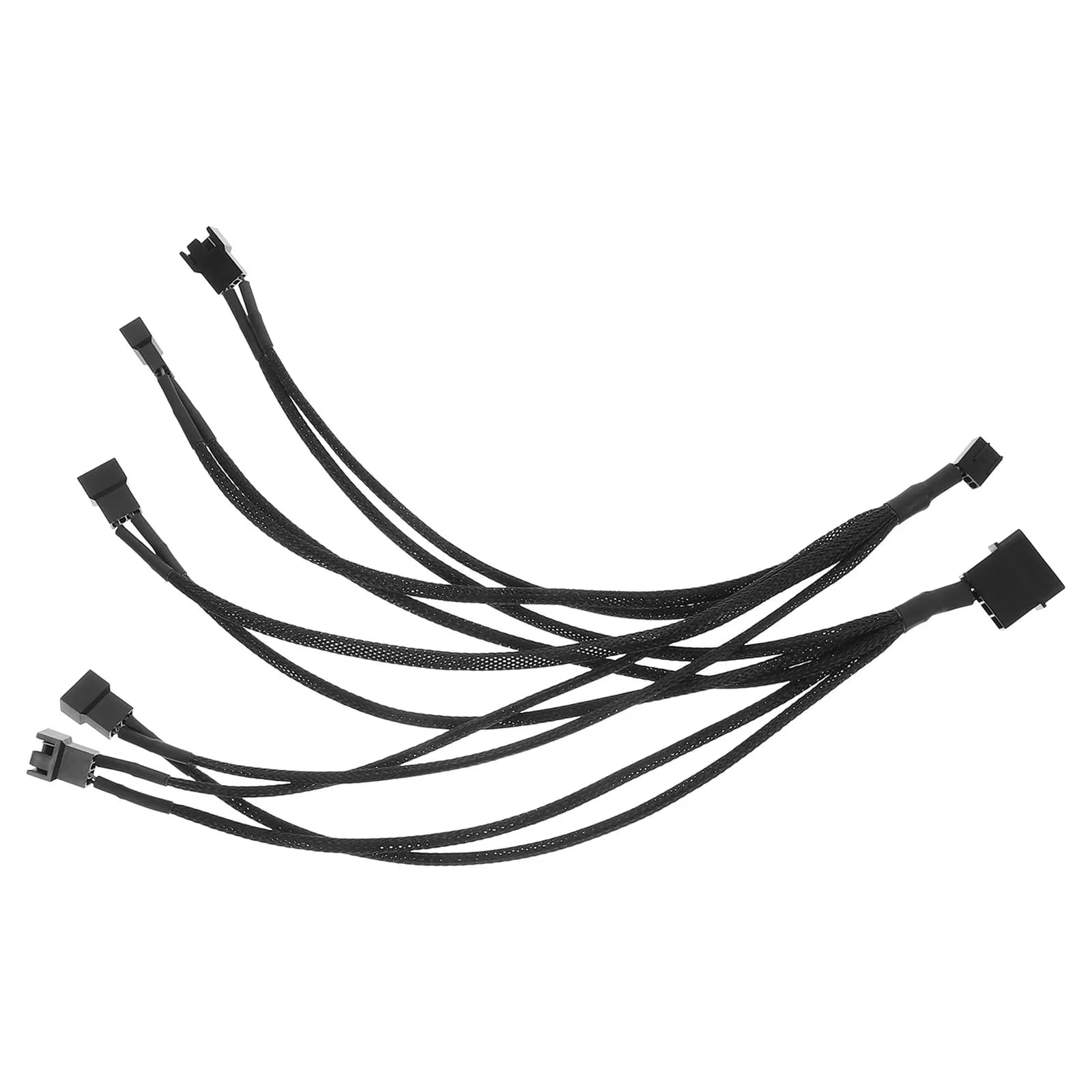 Cavo Splitter per Ventole PC 1 a 4, Adattatore Hub per Ventole Desktop, Gestione Cavi per un Flusso d'Aria Efficiente