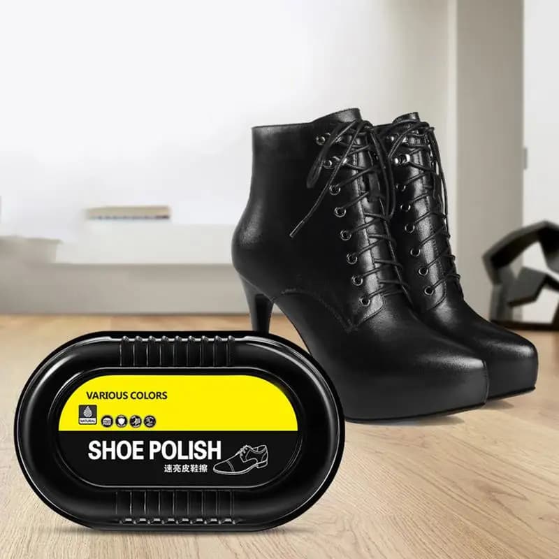 Spugna lucidante per pelle Spazzola in spugna lucidante bifacciale per scarpe Restauratore di colori in pelle multiuso per lavori di viaggio d'affari a casa