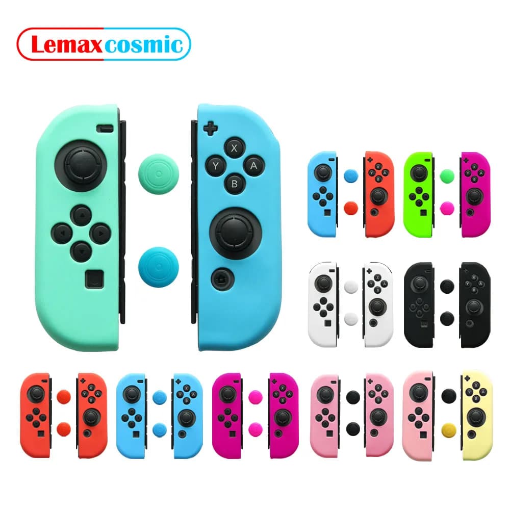 Custodia protettiva per joystick in silicone morbido con impugnatura in gel, custodia protettiva per pollice in gomma per Nintendo Switch Joy-Con Joycon NS