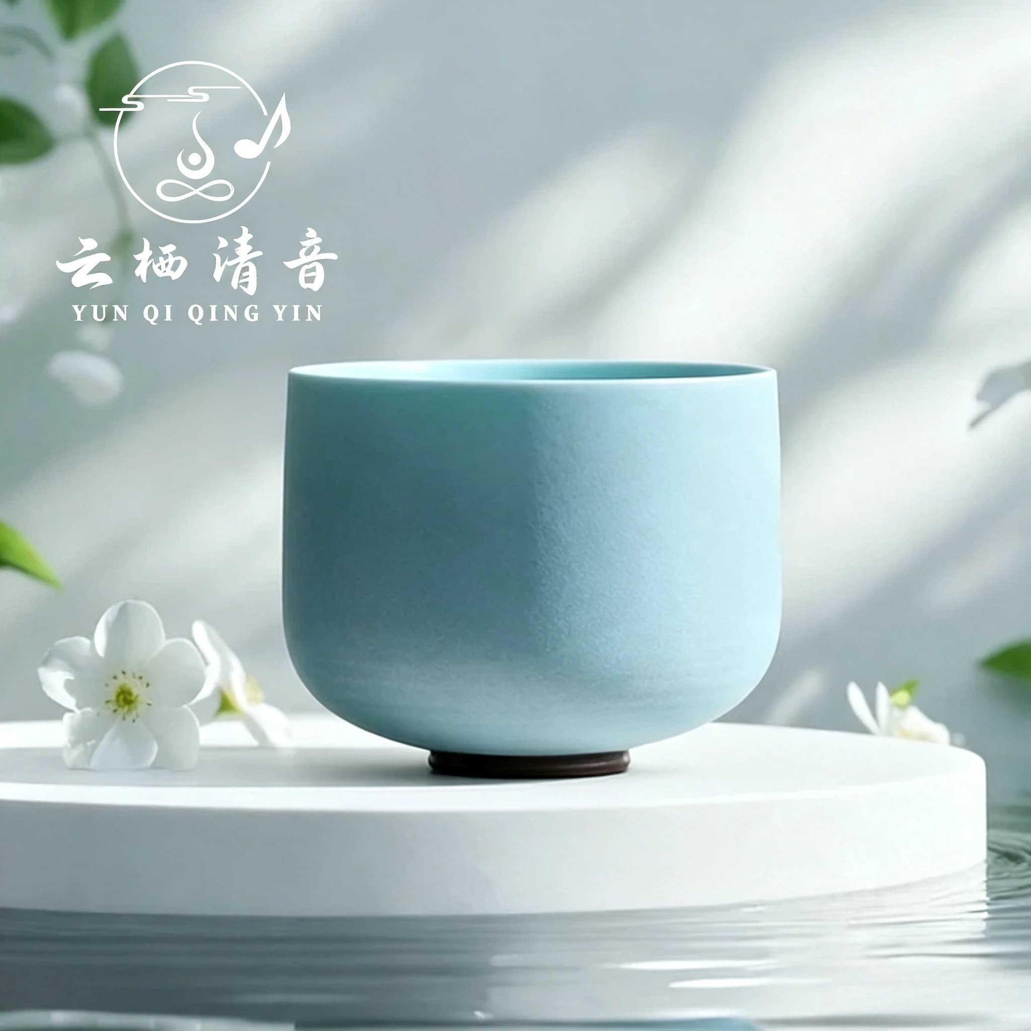 Yunqiqingyin 8Inch Lapis Lazuli Gemstone Fusion Crystal Singing Bowl 432Hz 440Hz Yoga Meditation Sound Healing Musical Instrument