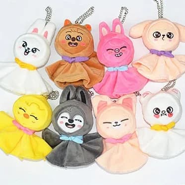 Portachiavi in peluche Skzoo 2026, Portachiavi Kawaii Skzoo, Peluche lupo Stray Kids, Bambola di peluche a forma di cartone animato, Giocattoli Kawaii, Decorazione per la stanza, Regalo