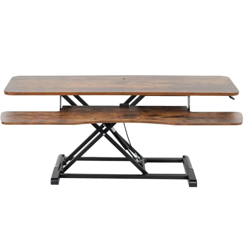 48 inch Desk Converter, K Series, Height Adjustable Sit to Stand Riser, Dual Monitor and Laptop Workstation with Wide Keyboard