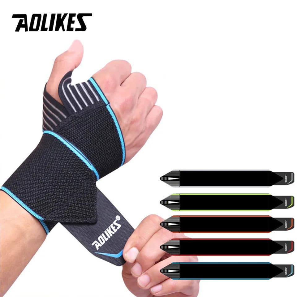 AOLIKES 1 paio di tutore per polso con supporto per il pollice, cinghie di compressione per il polso per allenamenti, ginnastica, sollevamento pesi, uomini, donne