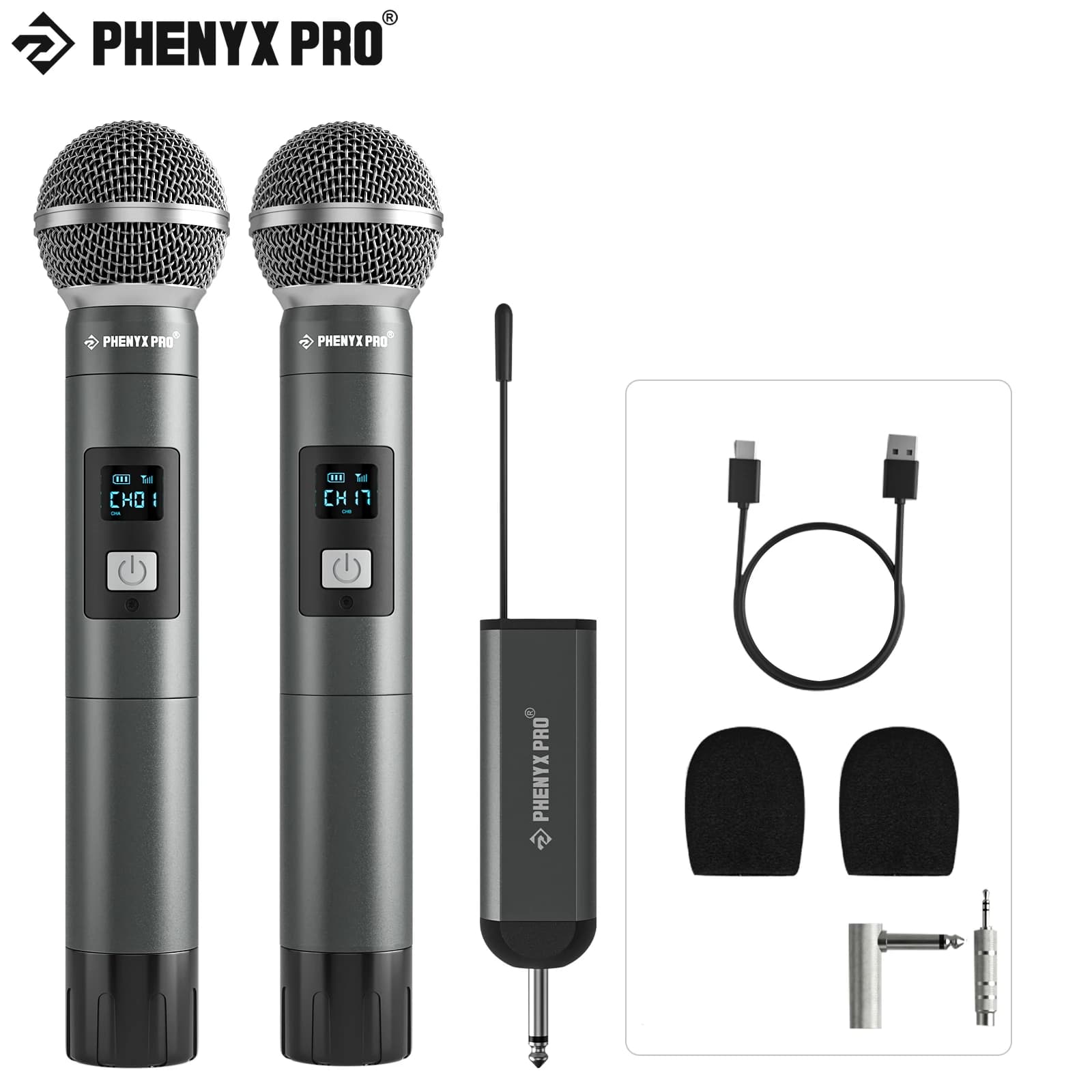 Microfono wireless portatile digitale a 2 canali Registrazione UHF Microfono Karaoke 900 mhz Microfono portatile professionale Chiesa PDP-2