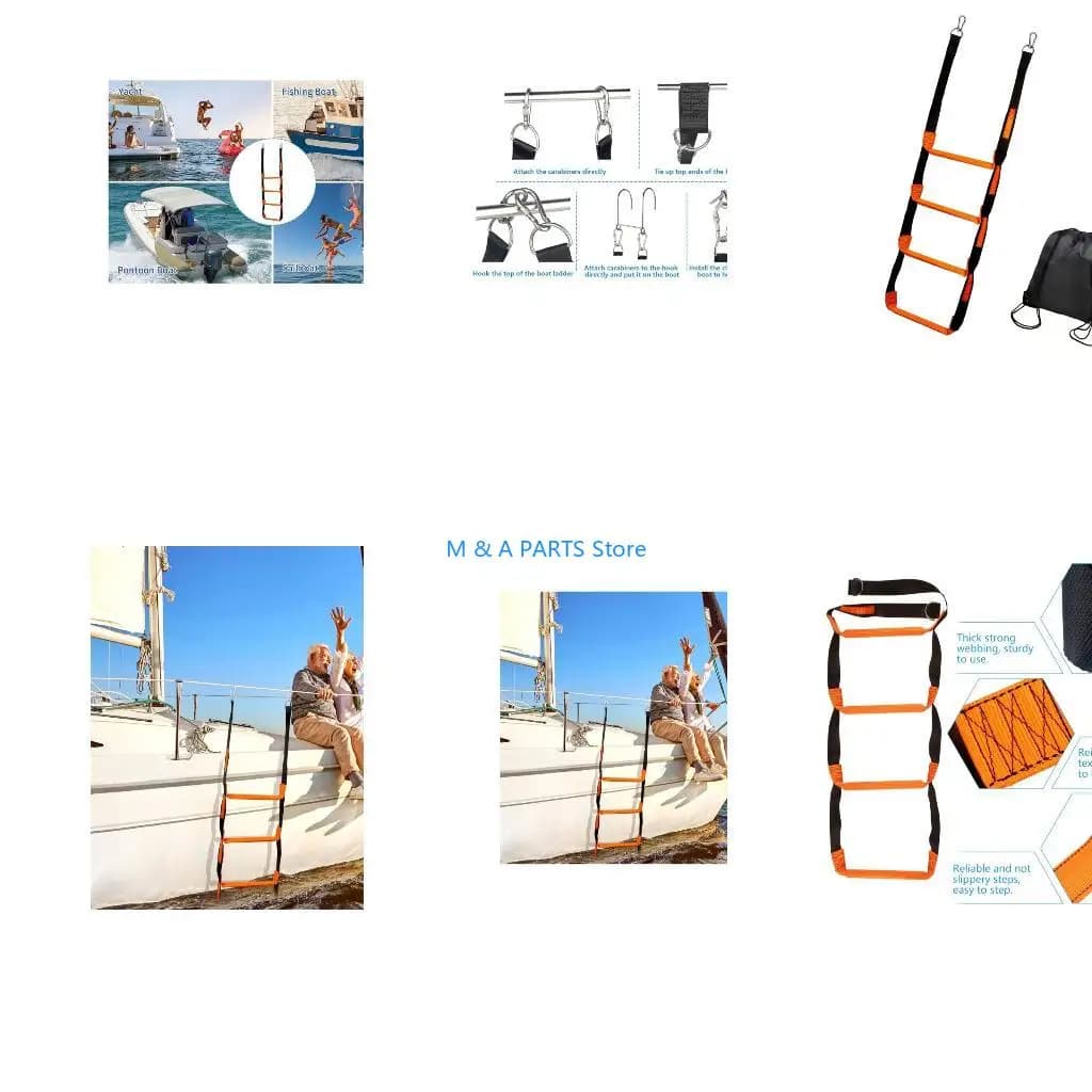 U1JF Permanent Vessel Ladder 4 Procedures Untarnished Polyester Rope Marine Grade