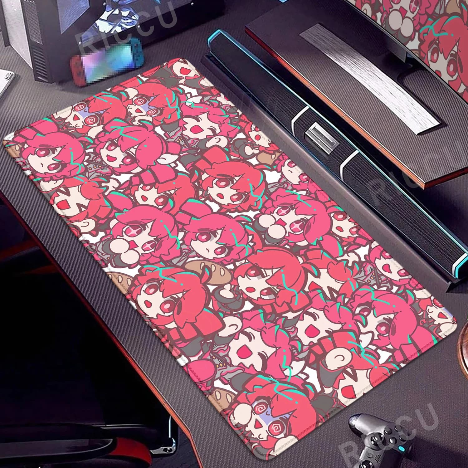 Kawaiii Anime Girl K-Kasane Teto Mouse Mat LockEdge XXL Computer Keyboard Desk Mat PC and Export Play Mats