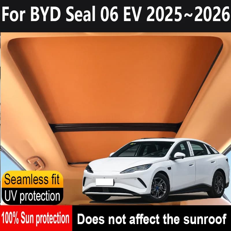 Auto Tetto Apribile Isolamento Visiera del Tetto Per BYD Seal 06 EV 2025 ~ 2026 Anti-Uv Adsorbimento Elettrostatico Cielo Tenda Parasole