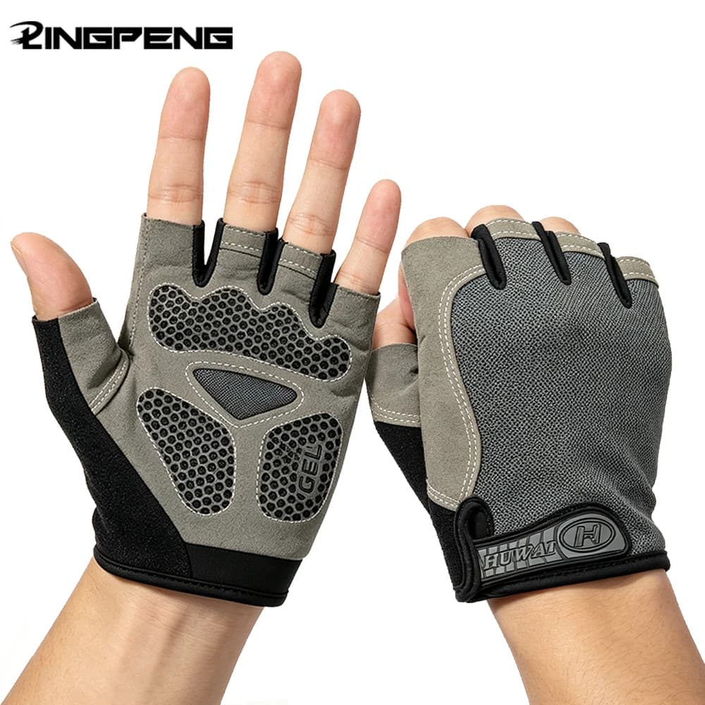 Breathable Anti-Slip Half Finger Gym Gloves Men Women Cycling Bicycle Fitness Training Sports Gloves