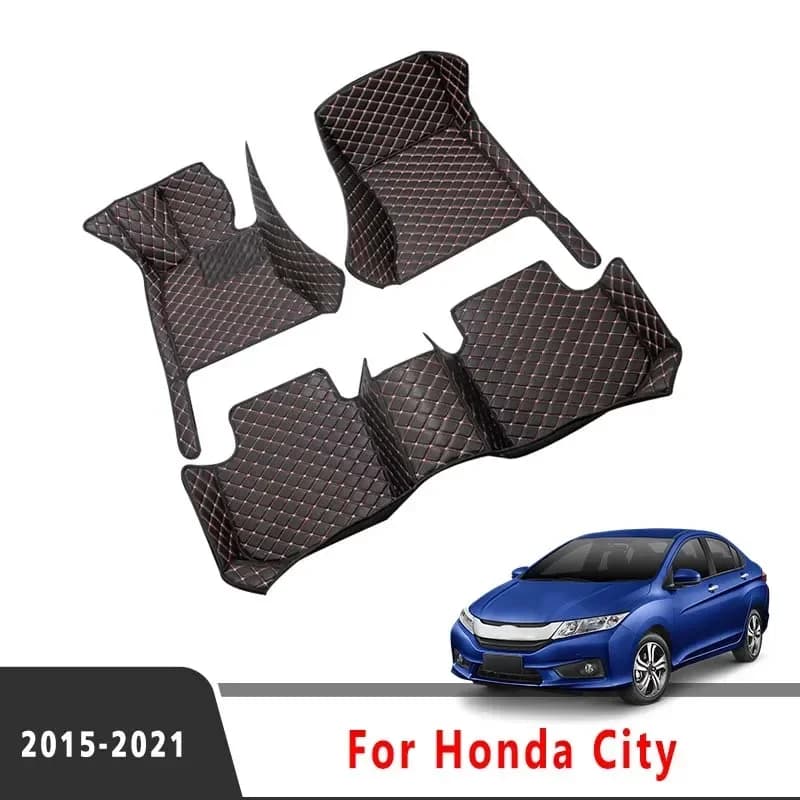 Car Floor Mats For Honda City 2021 2020 2019 2018 2017 2016 2015 Interior Waterproof Covers Auto Styling Accessories Carpets Rug