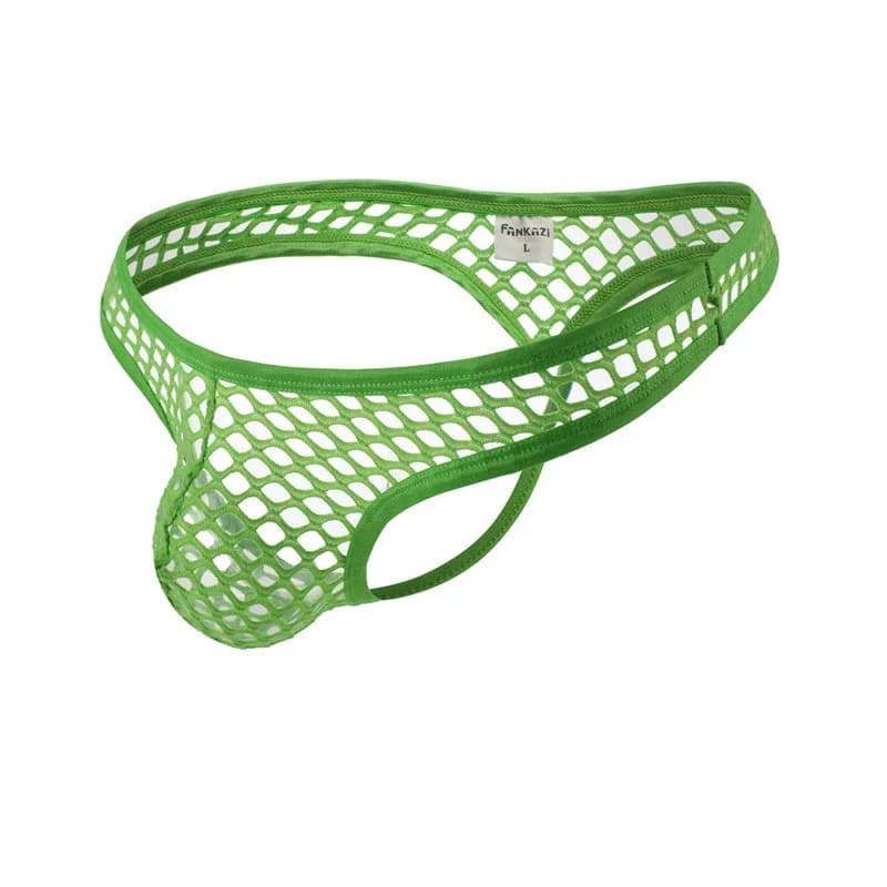 Intimo da uomo Perizoma G-String Maglia Biancheria intima traslucida Scava fuori Rete da pesca sexy Vita bassa Mutande traspiranti T-Back