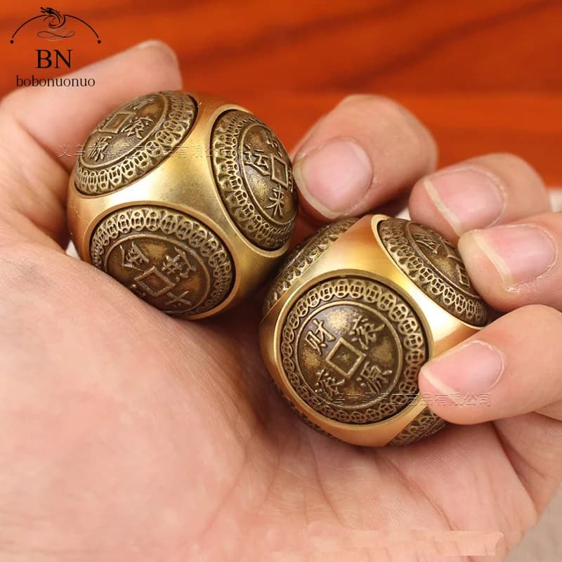 Sei facce Quattro benedizione fortuna denaro Fidget Spinner EDC Rame Cubo antistress Cubo di decompressione Antistress per adulti Giocattoli Fidget