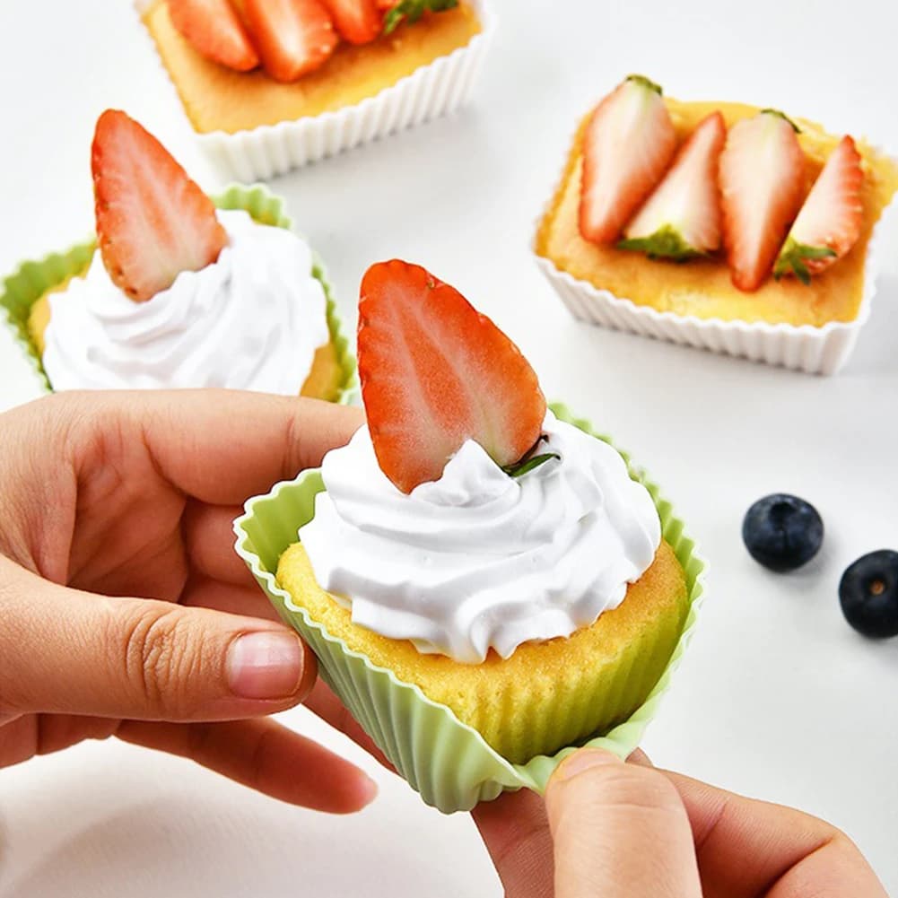 Reusable Silicone Baking Mug Mini Multifunction Mould for Silicone Cup Cake For Wedding Birthday Party Decoration