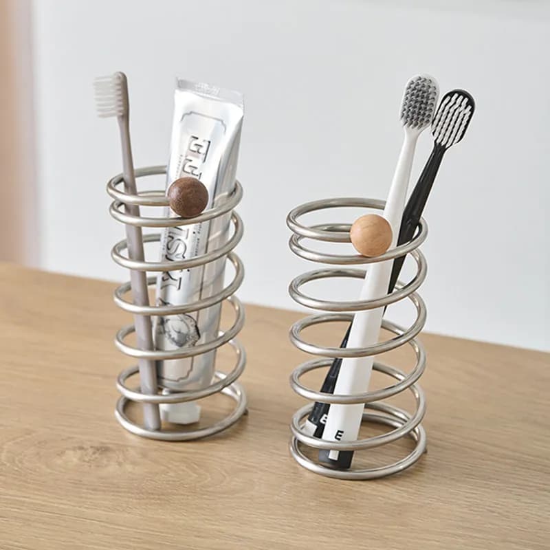 creative toothbrush holder toothpaste comb stainless steel storage rack makeup brush storage rack industrial style pen holder