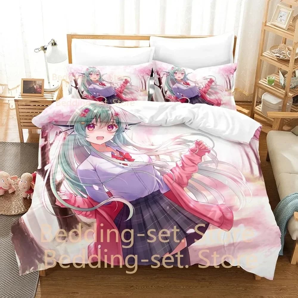 Set di Biancheria da Letto Finana Ryugu, Singolo, Matrimoniale, Queen, King Size, per Adulti e Bambini, Set Copripiumino con Stampa 3D Anime