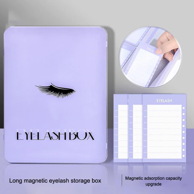 Empty false eyelash box, reusable, professional travel case for women, eyelash container.