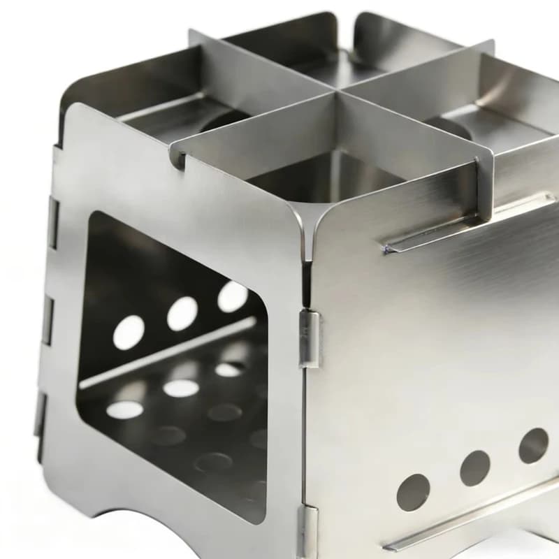 Outdoor Portable Folding Stainless Steel Cooker and Oven Multi-Fuel Wood Burning Mini Camping Stove