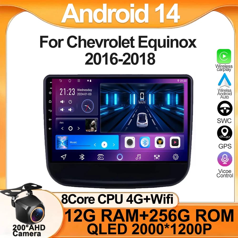 For Chevrolet Equinox 2016 -2018 Car Radio Player Car Carplay Screen Autoradio Mirror Link Car Intelligent Systems Touch Screen