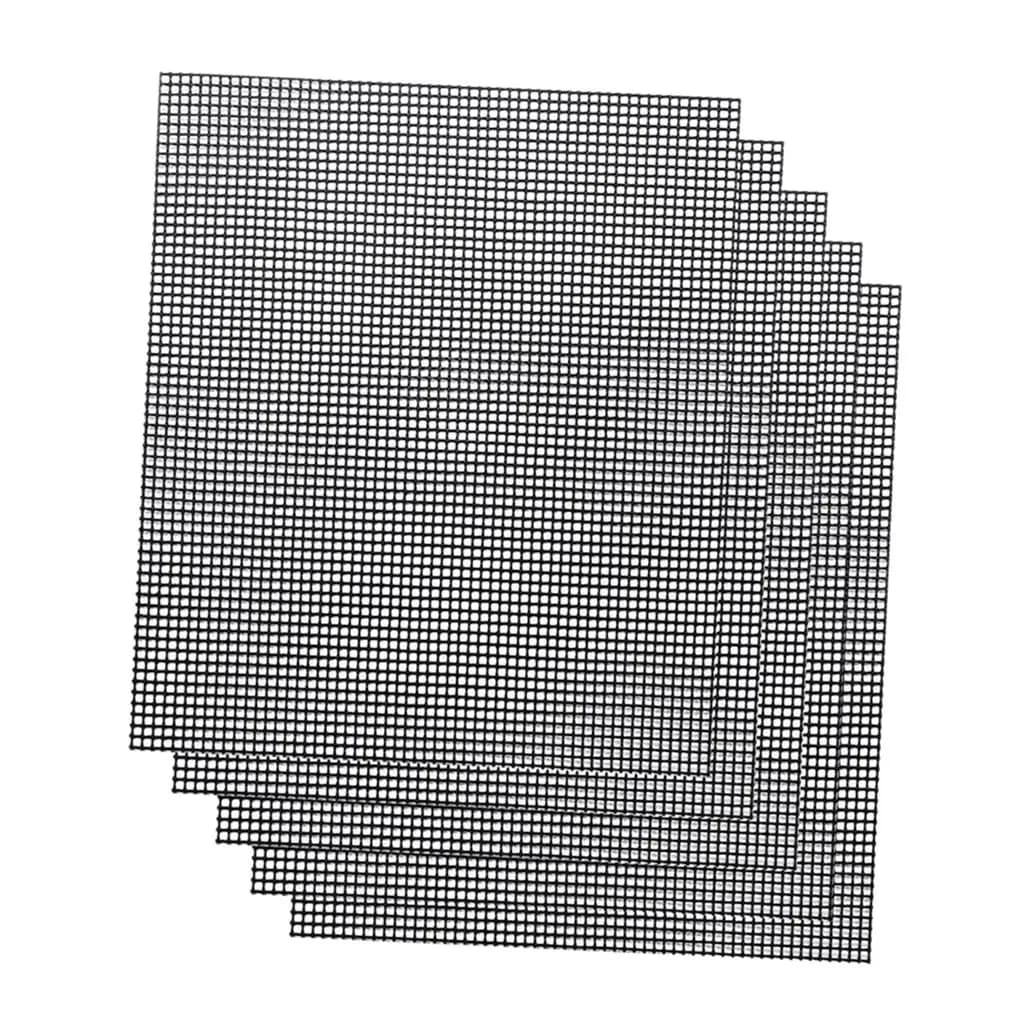 5pcs BBQ Mesh Mat Refill PTFE Coated Wire Mesh Non-stick Cooking Fish Sheet Accessories