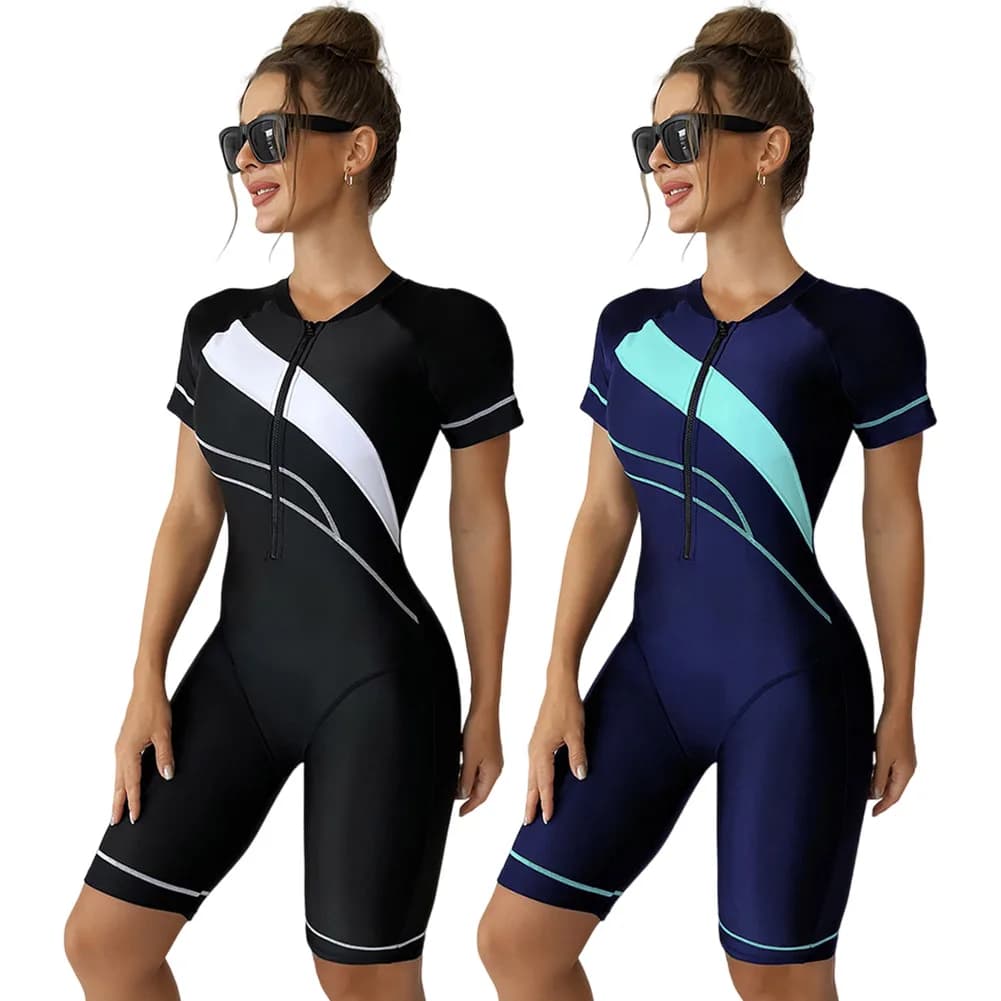 Women diving surf clothes scratchproof half sleeve Snorkeling surf swimsuit quick drying breathable water sports equipment