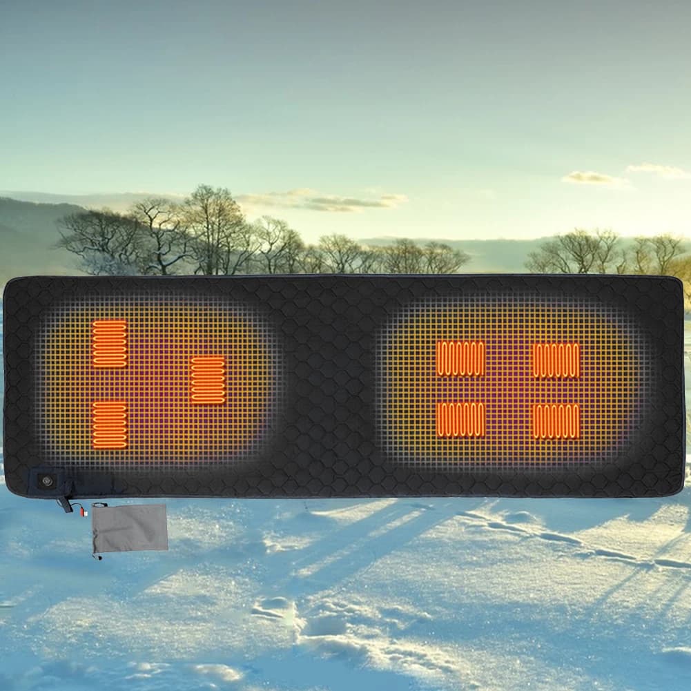 7 Zones Heating Sleeping Mat 38 To 65℃ 3 Gear Smart Heating Blanket USB Powered for Outdoor Camping Hiking