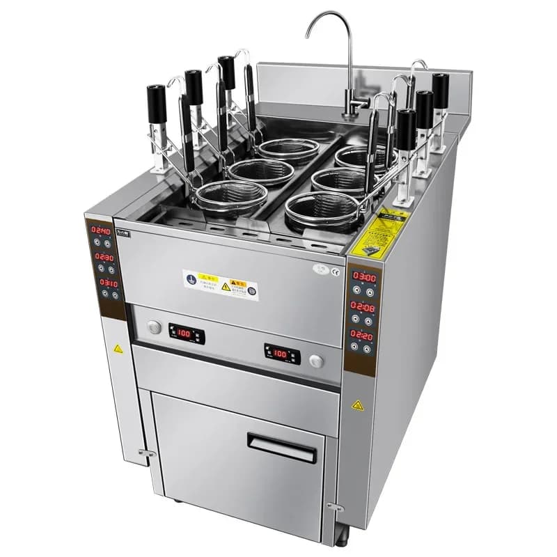 Attrezzatura da cucina commerciale Fornello per noodle Fast Food Fornello elettrico per pasta Macchina a gas/elettrica