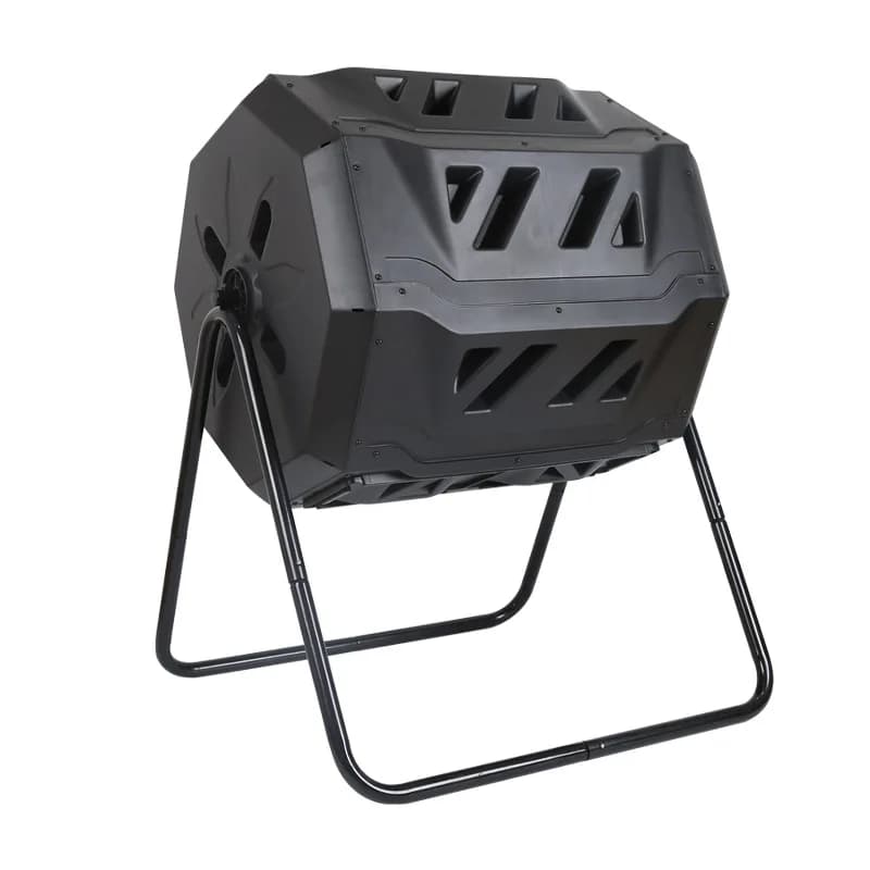Industrial Grade Recycled Plastic Outdoor Horse Manure Compost Tumbler Composter Bin for Fermentation 43 Gallon