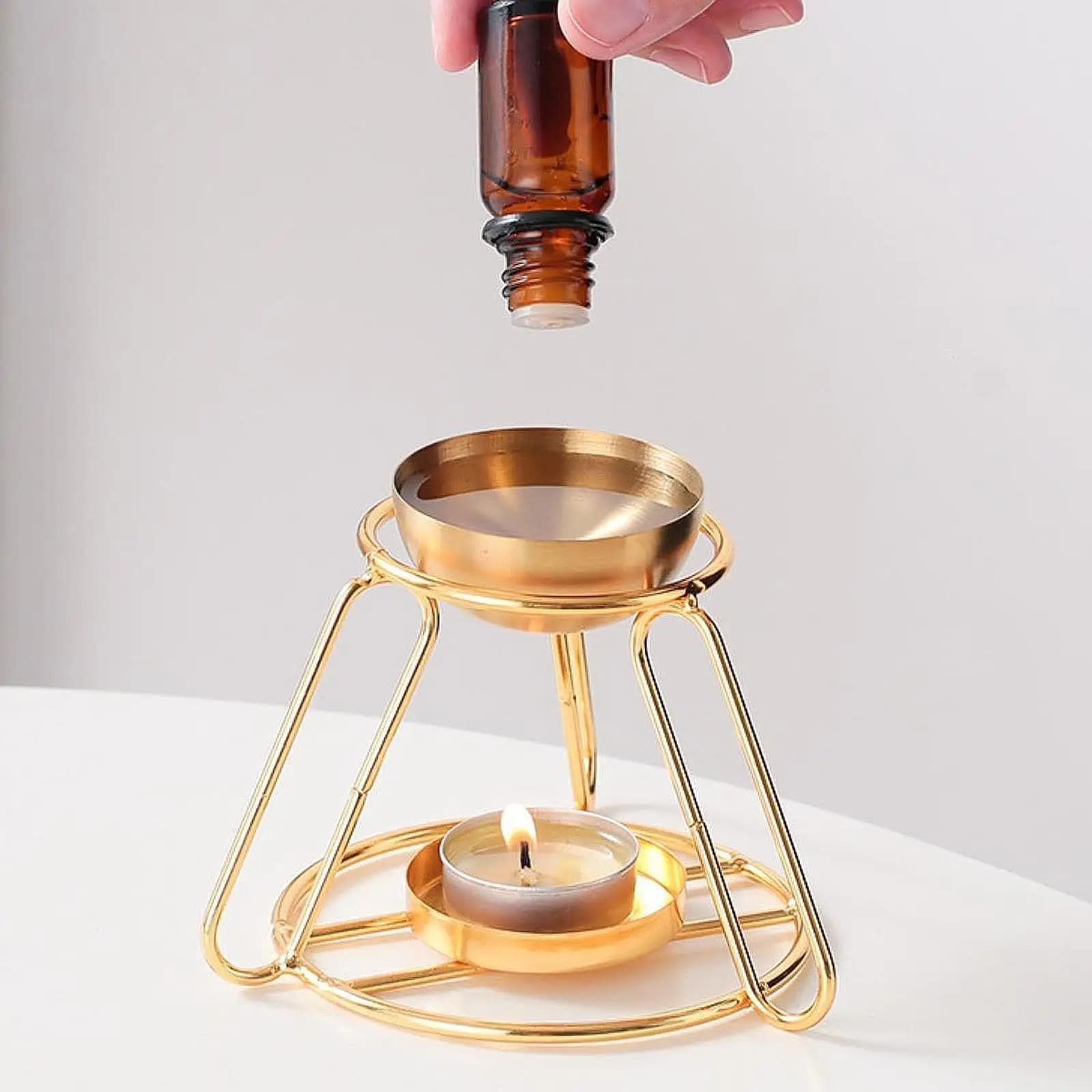 Essential Oil Burner, Aroma Diffuser Burner Fragrance Warmer, Ornament Versatile Waxes Melt Diffuser for Bedroom SPA Home