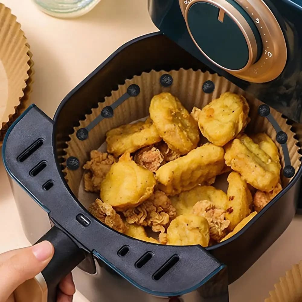 Mushroom-shaped Silicone Air Fryer Liner Magnetic Clip Strong Magnetic Non-slip Air Fryer Liner Magnet Buckle Reusable