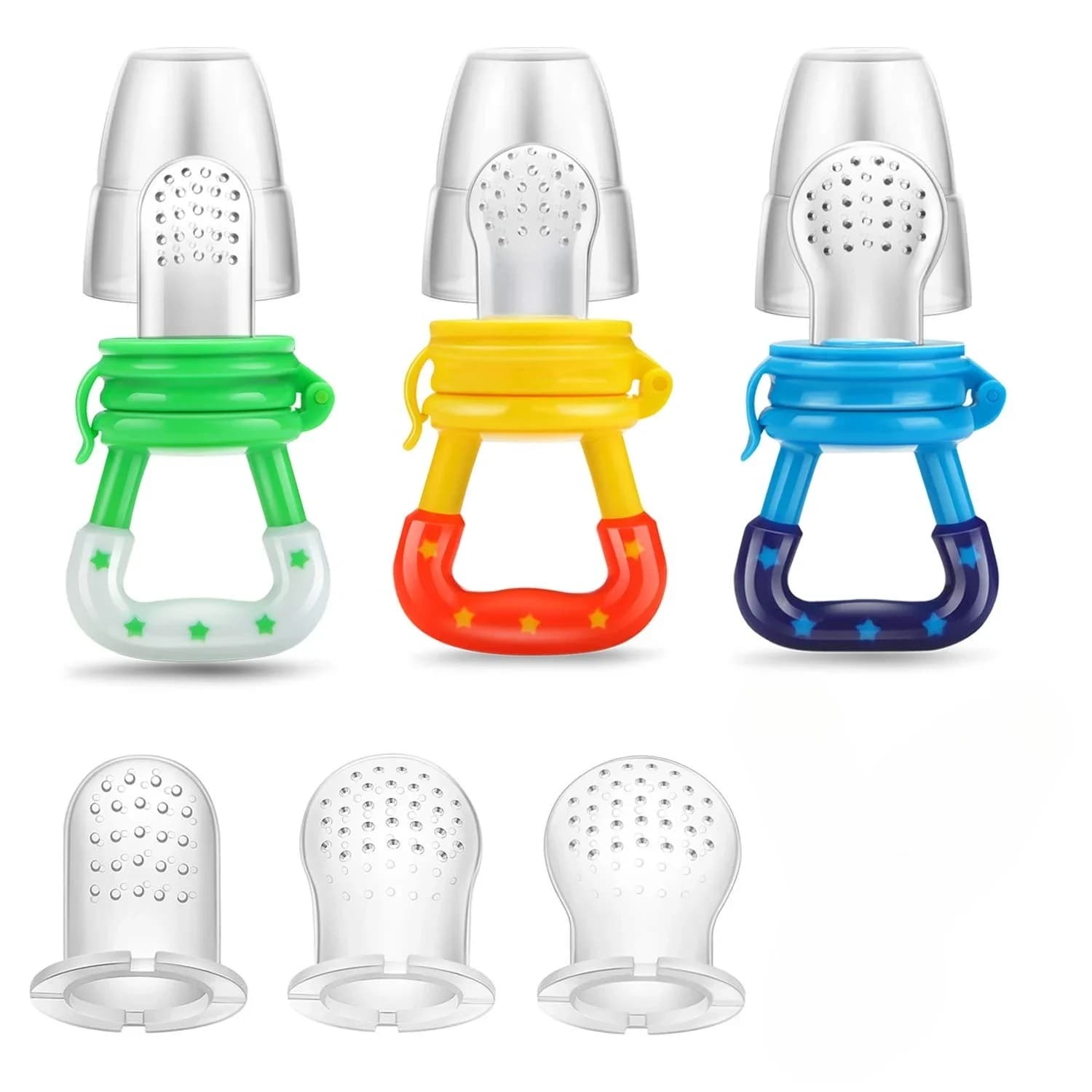 Mangiatoia/sciuccio per alimenti per frutta per bambini Giocattolo per la dentizione del bambino in silicone alimentare senza BPA Adatto per neonati e bambini piccoli Un ottimo regalo