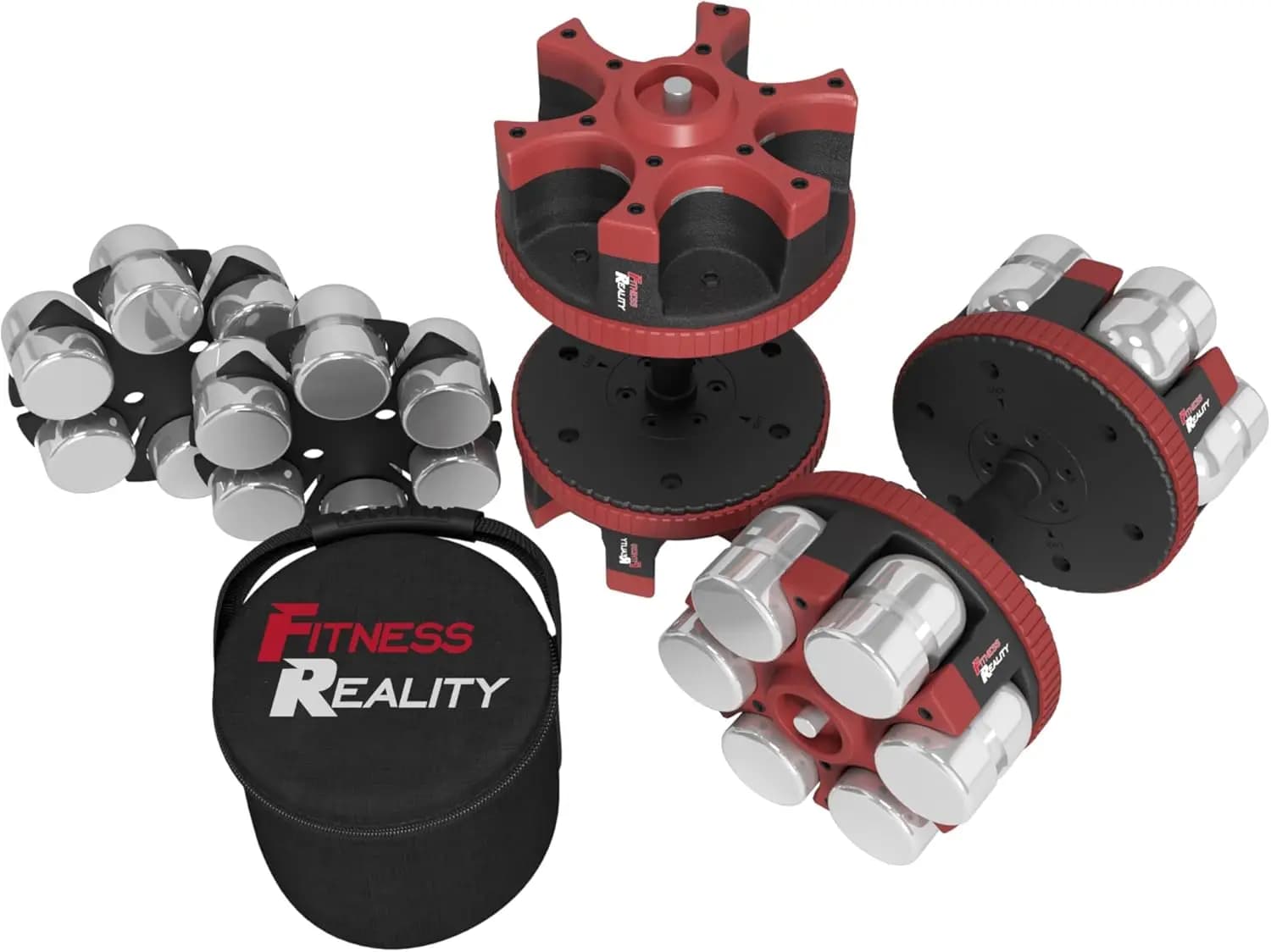 10-45 lb adjustable handlebar set with kettlebell option, 3 lb increments for fitness at home